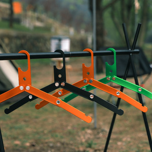 Perchero Plegable de Aluminio para Exteriores, Tipo Gancho Verde, Organizador de Ropa para Camping, Viajes y Uso Doméstico - Product Image 4