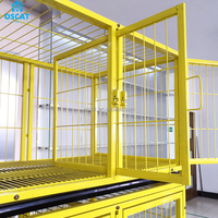OSCAT Équipement vétérinaire réutilisable, chenil pour chien avec séparateur, cages empilables pour chiens avec plateau et porte d'alimentation (acier inoxydable)