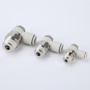 Vanne de régulation pneumatique à verrouillage par poussée personnalisable OEM AS1201F/2201F Vanne de contrôle de vitesse du cylindre 4-m5 01 avec verrouillage - Product Image 3