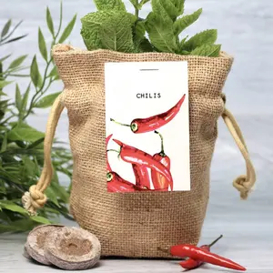 Biodegradable Eco Friendly Chilli Jute Bag Set Kit