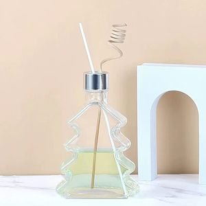 Diffuseur de parfum d'intérieur sans flamme en verre vide de 220 ml, parfum sapin de Noël, décoration d'intérieur - Product Image 2