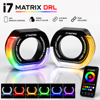Lumières de jour LED pour voiture avec télécommande APP Matrix RGBW, écran 3,0 pouces, DRL, systèmes d'éclairage automobile