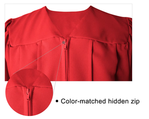 Toga de Graduación Roja Mate Personalizada de 12 Colores para Universidad - Product Image 4