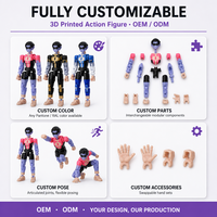Figurine articulée Violet Phantom Warrior imprimée en 3D FDM, modèle de jouet de collection, conception personnalisée, OEM ODM, vente en gros