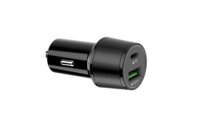Accessoires de voiture chargeurs électroniques 48w qc3.0 deux ports usb type-c adaptateur de chargeur de voiture avec lumière led pour iphone tablette ordinateur portable