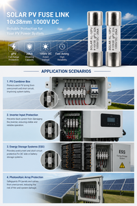 Fusible Solar <span class=keywords><strong>Newlink</strong></span> con Certificación IEC, 32A 15A 1000VDC, Indicador LED de Soplo Rápido, Capacidad de Interrupción de 20kA, Cuerpo de Cerámica, Fusibles Fotovoltaicos - Product Image 2