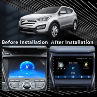 Autoradio portable Android 2DIN 9/10 pouces avec navigation GPS, amplificateur DSP et lecteur de carte SD pour Santa Fe/IX45 (2013-2018) - Garantie 1 an