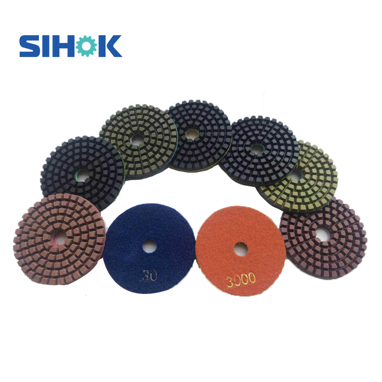 3 дюйма, 4 дюйма, 7 дюймов, коврик для полировки пола, Алмазный бетон, terrazzo, мраморный пол, полимерный абразивный коврик