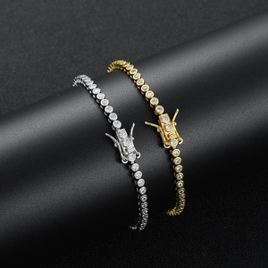 2Mm Bag Set Tennis <b>Bracelet</b>, European and American Single-row <b>Copper</b> Set Zirconium Hip-hop <b>Bracelet</b> Tanjing Fashion - Product Image 1