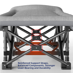 <span class=keywords><strong>Lit</strong></span> pliant E-RIKE extra épais 320 kg, robuste, réglable, pour adultes - Product Image 6