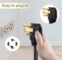 Nema 10-30P auf 14-30R Trockner-Adapterkabel, grüner Erdungs-Kupferstecker, 1,5 Fuß Kabellänge, amerikanischer Standard