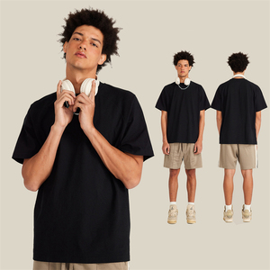 Customizable Raglan Sleeve <b>Drop</b> Shoulder Heavyweight Oversized T-Shirt for Men 100% Cotton 270gsm <b>Acid</b> Wash Vintage Knitted - Product Image 3