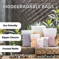 Sacs Ziplock en PLA PBAT givré mat 100 % biodégradable et compostable en amidon de maïs, disponibles en différentes tailles, pour téléphone et appareil photo