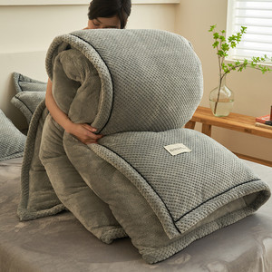 Chunky Có Thể Tháo Rời Có Thể Giặt Chăn Chăn Fluffy Dày Polyester Mền Lõi Chăn Cho Mùa Đông Giường Đôi Vua Kích Thước 6Kg - Product Image 2