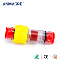 Konektor Mikroduct Gas-Air untuk Pipa HDPE 7mm, Reducer Mikroduct Tahan Air, Konektor Mikroduct Kabel Serat Optik Merah