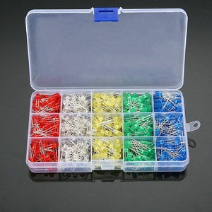 Kit de diodos LED de 5 mm, 500 piezas, 5 colores surtidos para proyectos electrónicos - Product Image 1