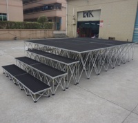 Scène modulaire de décoration de mariage, structure de scène portable en aluminium
