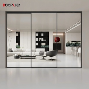 Modern Trackless <strong>Concealed</strong> Glass <strong>Door</strong> Invisible Sliding <strong>Door</strong> Hardware Kit Aluminum Alloy Ghost <strong>Door</strong> - Product Image 1