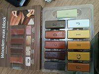Kit de cire de réparation pour rayures sur bois, bloc de cire multi-couleurs pour retouche du bois, composé de restauration pour défauts et rainures de meubles