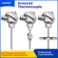 Termometer Tahan Panas Tipe K PT100 Platinum Resistance Thermometer Paduan Platinum-Rhodium Transmitter yang Dapat Dibengkokkan - Asal Cina