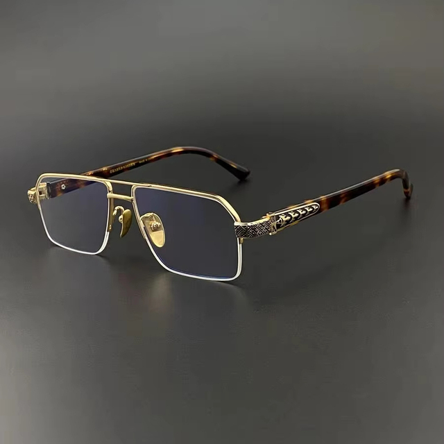 Titanium Optical Glasses Pure Titanium Fashion Frame Lightweight Anti Allergy Blue Light Blocking Eyewear Men's Glasses Frames