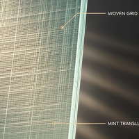 Panel Kaca Dekoratif Anyaman Hijau Mint, Lembaran Kaca Laminasi Temper untuk Dinding Tirai, Partisi, Layar, Pintu Kabinet