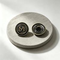 Boutons en alliage de zinc avec logo personnalisé CF, boutons métalliques en gros pour fabricants de vêtements, accessoires vestimentaires, usine