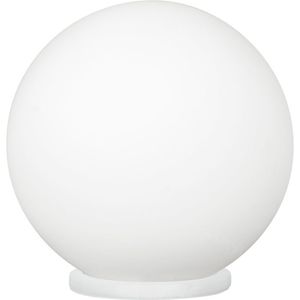 LAMPE DE TABLE BLANCHE RONDO 20CM - 1X60W E27 - Product Image 1