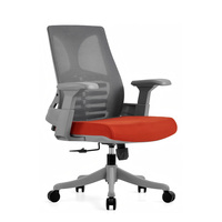 Chaise de bureau ergonomique moderne pivotante en maille, réglable, de luxe, avec accoudoirs et soutien lombaire en nylon