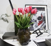 Tulipe en silicone Fleurs artificielles pour l'obtention du diplôme Fête des mères Pâques Noël Nouvel An Halloween Populaire pour les fêtes