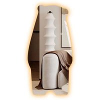 Miroir LED pleine longueur HD lumineux, design mignon en forme de petit ours, sur pied ou mural, idéal pour salon et magasin de vêtements