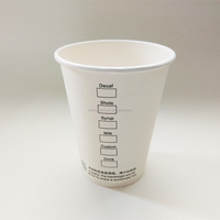 Gobelets en papier jetables avec revêtement PE/PLA Kraft/Blanc 1oz-22oz Gobelet en papier à paroi simple avec logo Gobelet à café