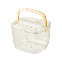 Seau à glace portable de luxe en plastique, design créatif, avec pinces, forme rectangulaire moderne et minimaliste, indispensable pour l'été, pour bar à boissons et fruits