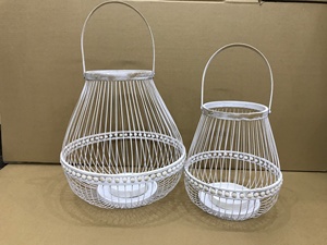 Ensemble de lanternes suspendues en bambou et rotin de style scandinave moderne japonais asiatique Vietrustic, porte-bougie, fait à la main, écologique, pour l'intérieur - Product Image 4