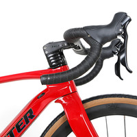 Leichtes 24-Zoll-Kinder-Rennrad aus Carbonfaser mit 22 Gängen, Standardpedalen, Scheibenbremse, 700C-Rädern und nur 8,5 kg