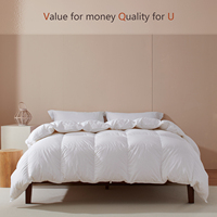 Couette personnalisée de luxe en coton et duvet de canard pour hôtel et maison, toutes saisons, chaude et confortable
