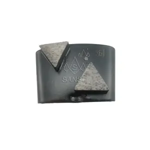 Two Triangle Segments Concrete Tools Concrete Metal Block Diamond Polishing Pad for Concrete Floor