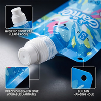 Pochette pour bouteille d'eau pliable, imprimée avec des motifs de dessins animés, en TPU de qualité alimentaire, sans BPA, écologique, recyclable, pour le sport