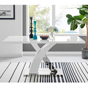 Mesas de Comedor Extensibles de Estilo Nórdico con Panel Superior de MDF, Juego de Mesas de Comedor Cuadradas de Lujo para 6 Personas - Product Image 2