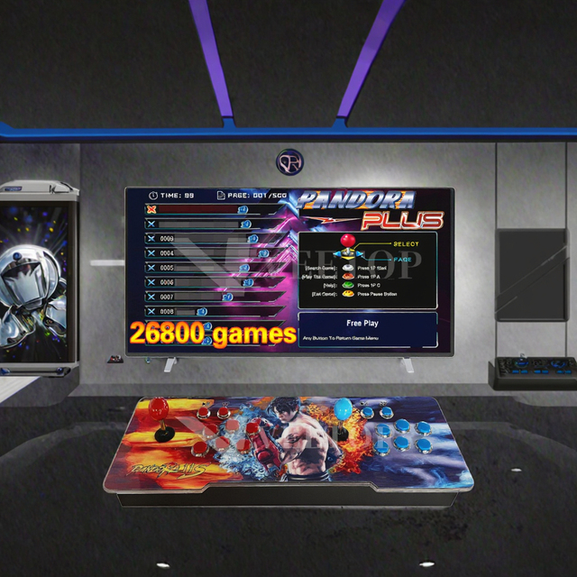 Factory Wholesale Moonlight Treasure pandora Arcade Racing Game Machine Console 26800 Games Plastic English Wireless