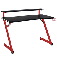 Mobilier de bureau personnalisé Bureau de jeu Mesa Bureau de jeu ergonomique en métal noir Bureaux de jeu en fibre de carbone
