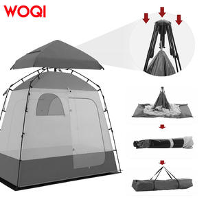 เต็นท์อาบน้ำพกพา WOQI ขนาด 219.5x125x230 ซม. ติดตั้งอัตโนมัติ กันน้ำ ป้องกันรังสียูวี สำหรับตั้งแคมป์ ชายหาด และกิจกรรมกลางแจ้ง - Product Image 2