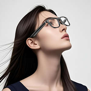Lunettes intelligentes avec filtre anti-lumière bleue et verres polarisés, audio à faible latence, micro et haut-parleurs intégrés, assistant tactile et vocal - Product Image 3