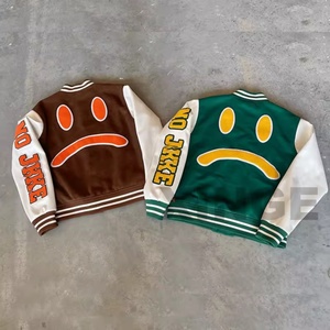 Custom 3D Chenille Embroidery Logo High Quality <b>Baseball</b> <b>Jackets</b> <b>for</b> <b>Men</b> Streetwear Casual <b>Men's</b> Oversized Varsity <b>Jackets</b> - Product Image 2