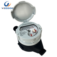 Compteur d'eau numérique multi-jets de type N IP68 pour eau froide DN15, connexion filetée en plastique, conception à registre sec, haute capacité