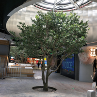 Arbre artificiel ficus en fibre de verre de grande taille, sur mesure, pour décoration extérieure