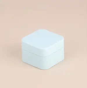 New Arrival Black Pink Blue White PP Plastic Face Cream Jar Empty 50g Square Double Wall Cosmetic Jars