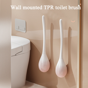 2025 Phong Cách Mới Treo Tường Hộ Gia Đình Nhà Vệ Sinh Làm Sạch Bàn Chải Không-Góc Chết Với Dài Xử Lý Nhà Vệ Sinh Bàn Chải Chủ - Product Image 3