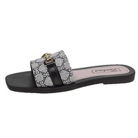 Chaussures d'été tendance à talon ouvert Xiaoxiangfeng en cuir PU synthétique avec semelle en caoutchouc, idéales pour l'intérieur – Meilleures ventes en gros