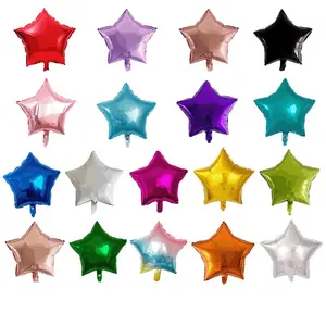 Воздушный шар QIHUI 18 дюймов из фольги в форме звезды и металлического цвета для украшения свадьбы/дня рождения/дня Святого Валентина